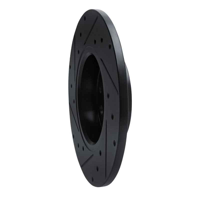 Alfa Romeo Tonale Brake Rotor (1) - Rear Right - R1 Concepts - Drilled & Slotted - Black - `15-`25